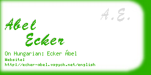 abel ecker business card